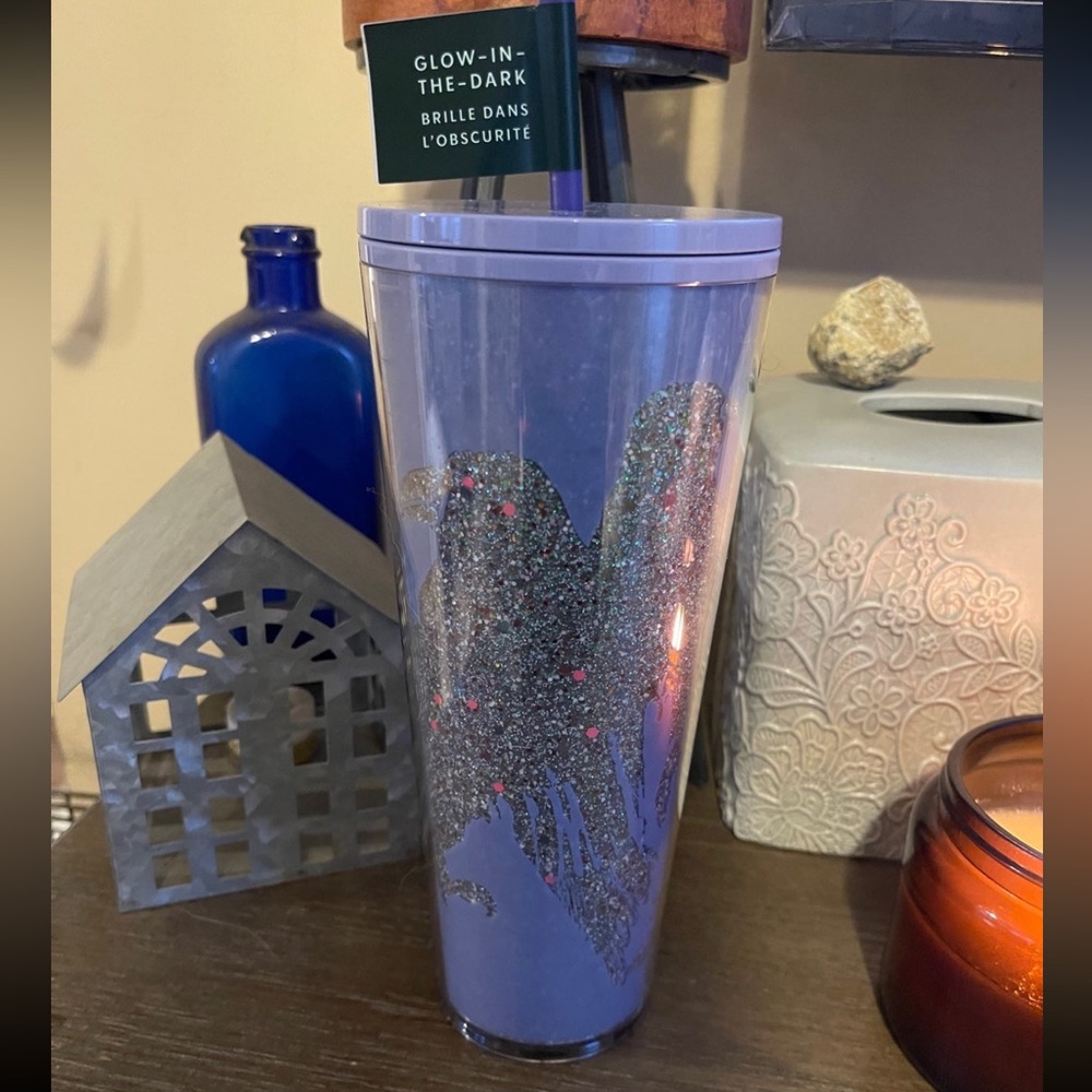 starbucks halloween raven tumbler